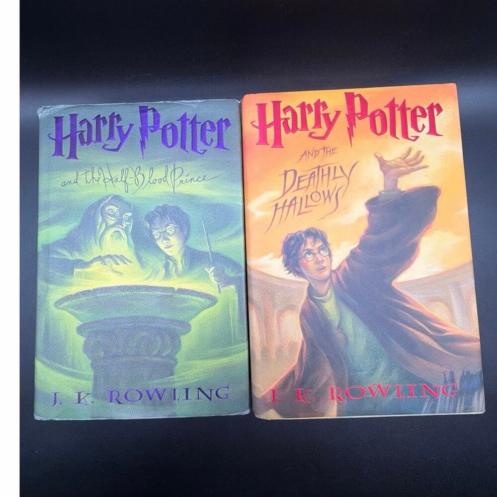 Harry Potter Book Lot 6 & 7 Half Blood Prince & Deathly Hallows HC US 1st Ed
